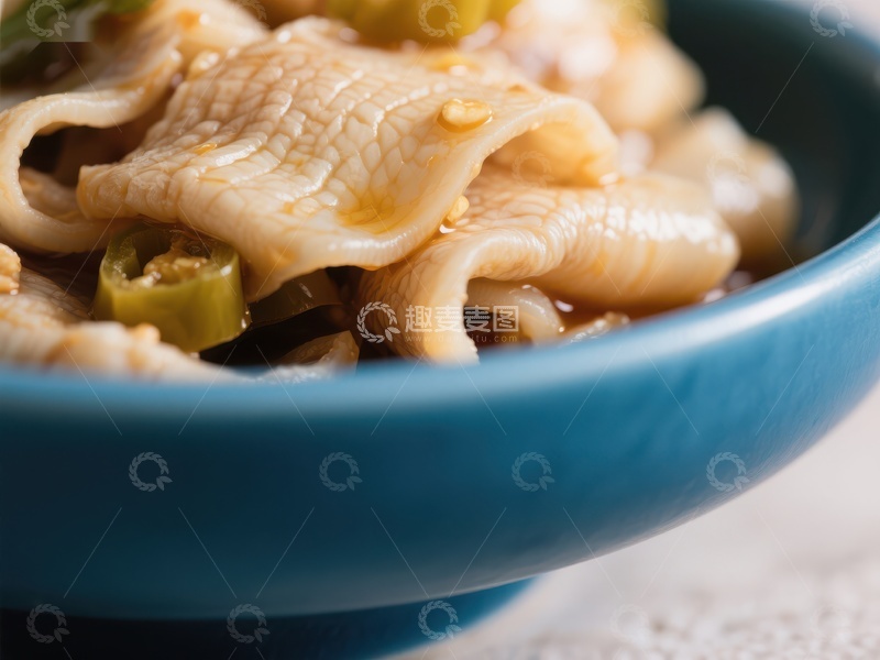 高清大图下载【趣麦麦图】鲜嫩鱿鱼搭配青椒的美味佳肴