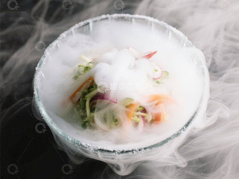 高清大图下载【趣麦麦图】烟雾缭绕的创意美食