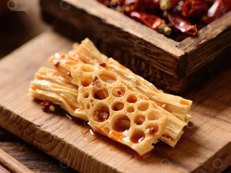 高清大图下载【趣麦麦图】香脆莲藕片配辣椒干