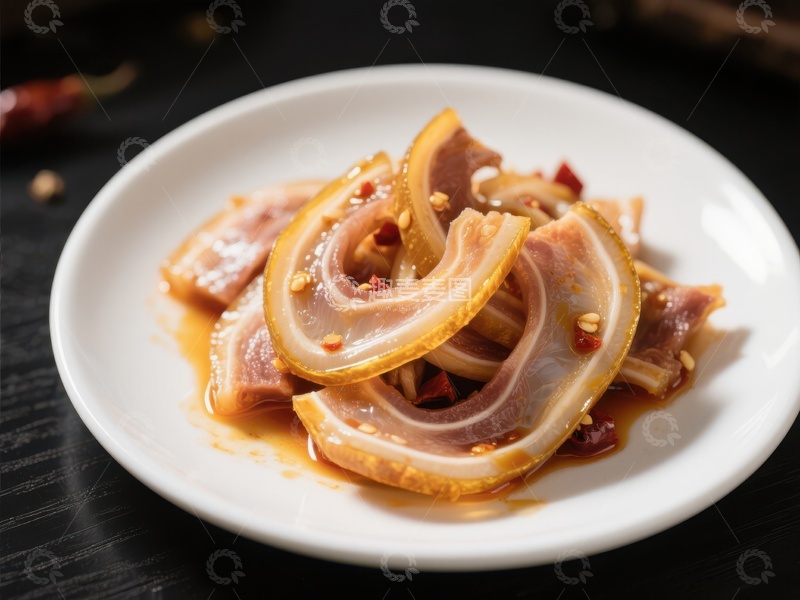 高清大图下载【趣麦麦图】麻辣猪肚配辣椒，美味佳肴