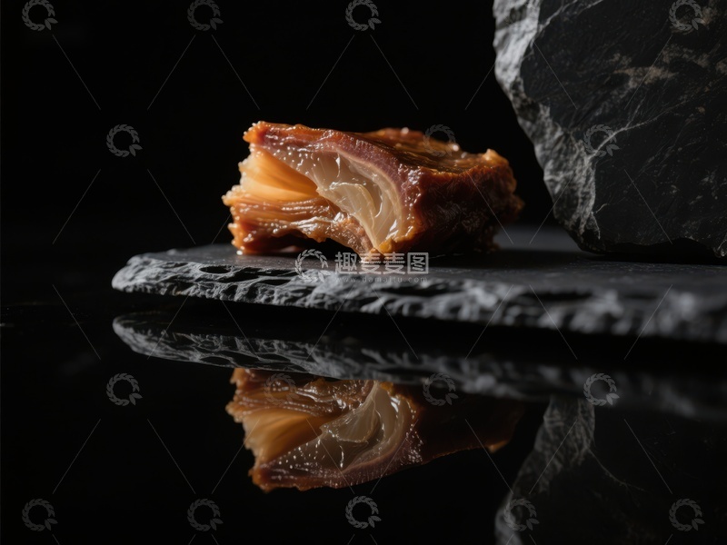 高清大图下载【趣麦麦图】岩石上的烤肉特写