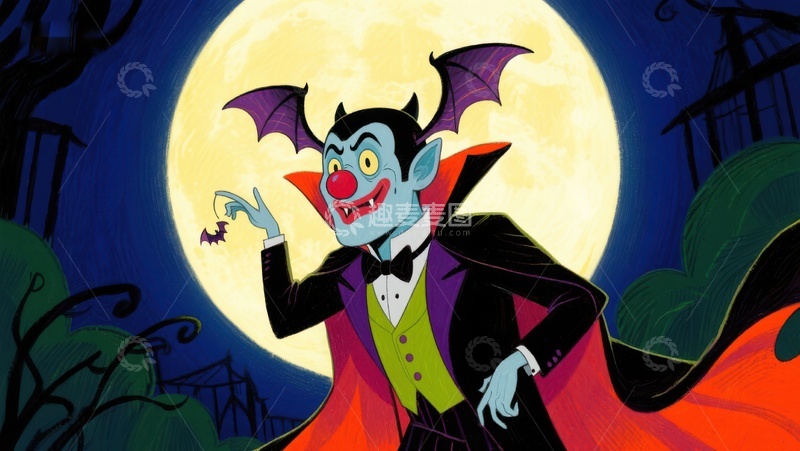 高清大图下载【趣麦麦图】月夜下的吸血鬼角色