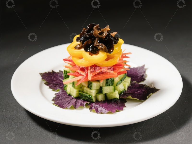 高清大图下载【趣麦麦图】色彩缤纷的蔬菜塔