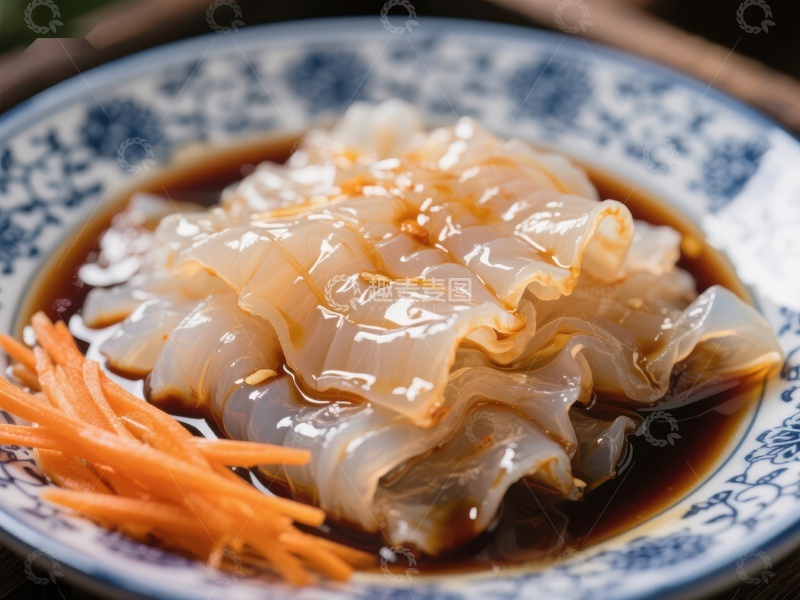 高清大图下载【趣麦麦图】凉拌海蜇配胡萝卜丝
