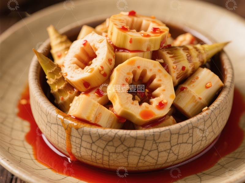 酸辣竹笋片，传统风味美食