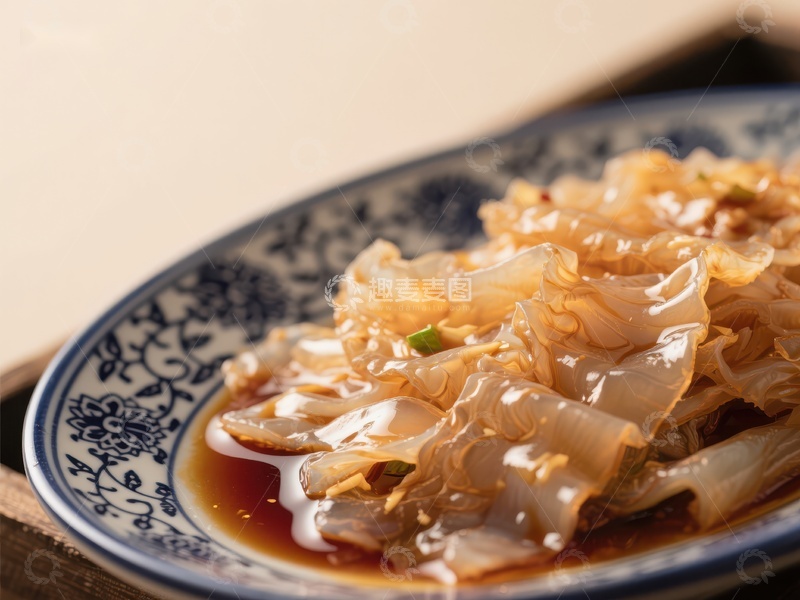 高清大图下载【趣麦麦图】凉拌海蜇，美味清爽的中式凉菜
