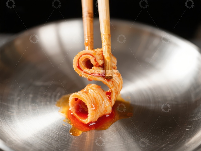高清大图下载【趣麦麦图】筷子夹起蘸酱面条