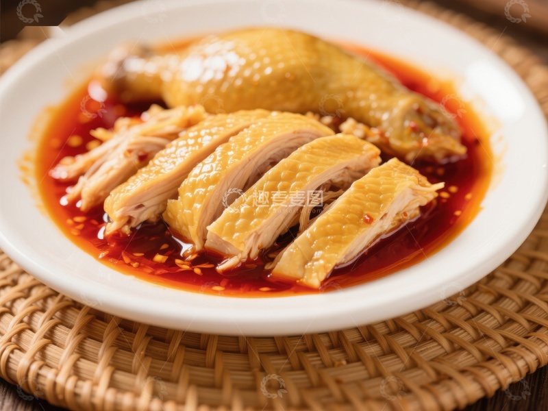 高清大图下载【趣麦麦图】红油浸润的美味鸡肉