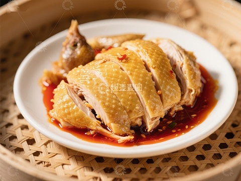 香辣切片鸡肉，诱人美食