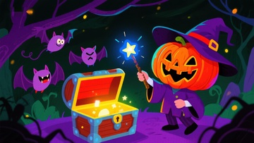 南瓜巫师点亮宝藏箱