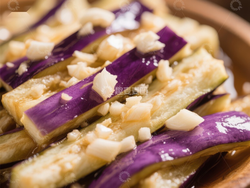 高清大图下载【趣麦麦图】-蒜香茄子条，美味家常菜
