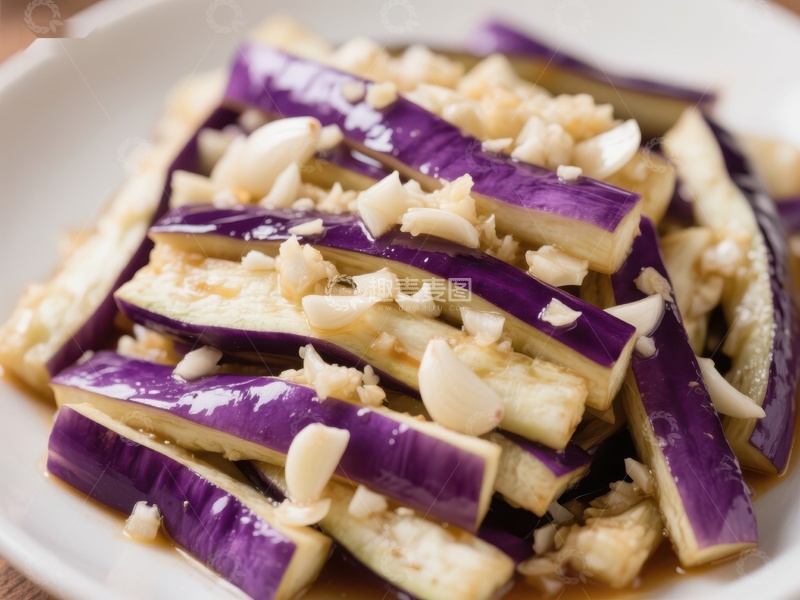 高清大图下载【趣麦麦图】蒜香茄子条