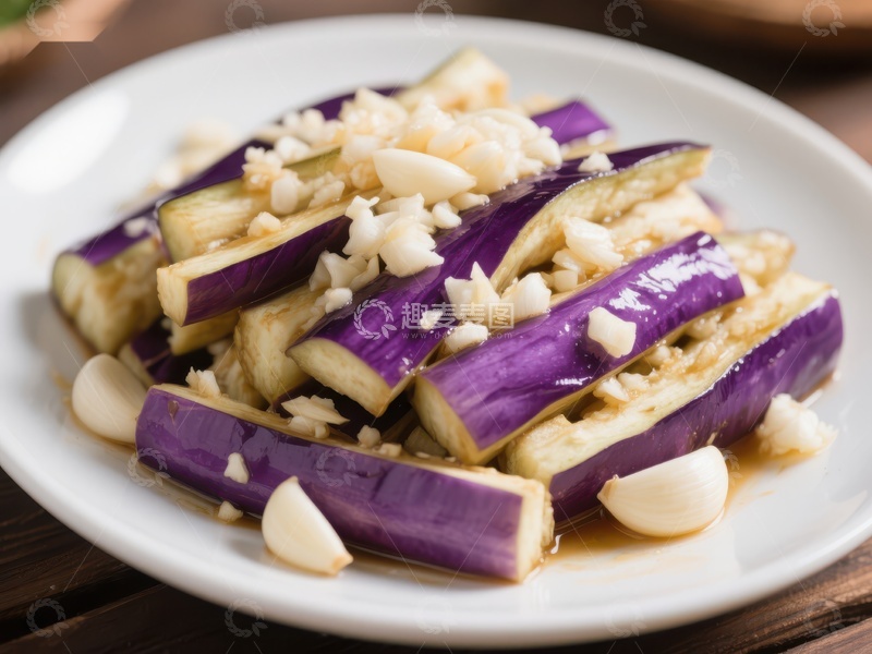 高清大图下载【趣麦麦图】蒜香茄子，美味家常菜