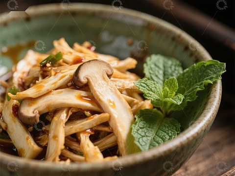 麻辣鲜香的菌菇凉拌菜