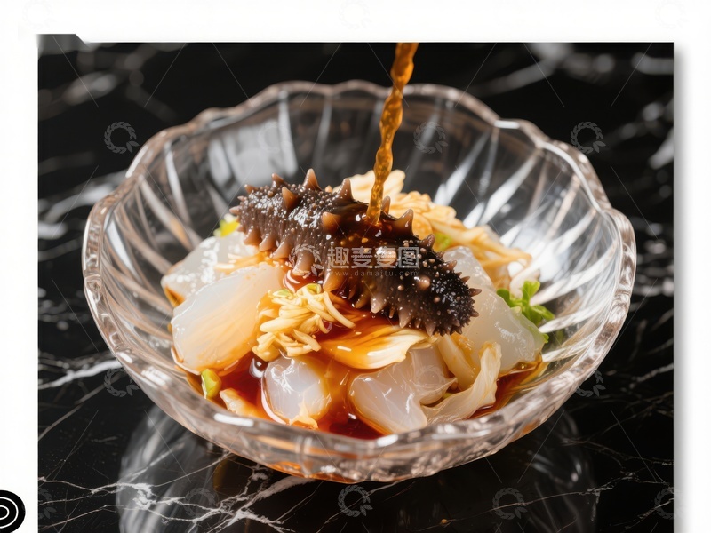 高清大图下载【趣麦麦图】海参拌菜，精致摆盘
