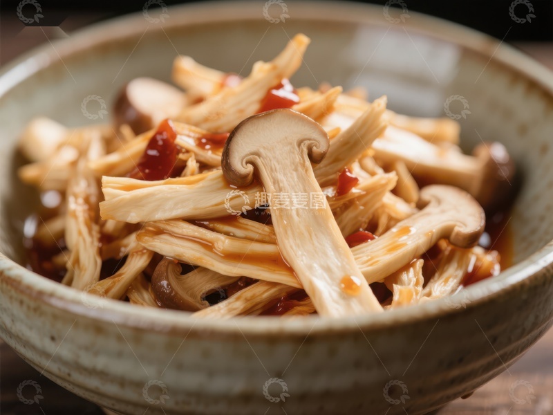 高清大图下载【趣麦麦图】美味菌菇拌菜