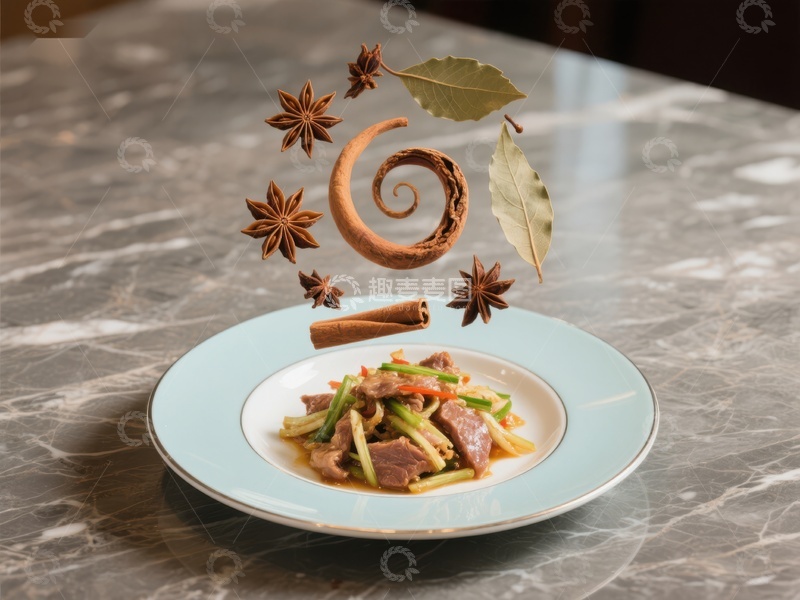 高清大图下载【趣麦麦图】香料环绕的精致菜肴