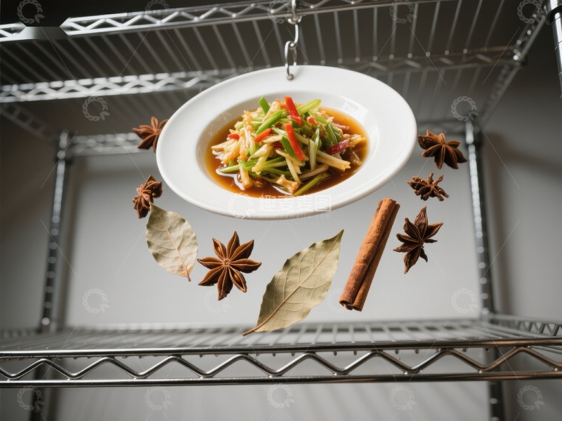 高清大图下载【趣麦麦图】香料环绕的美味菜肴