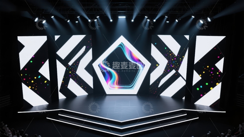 高清大图下载【趣麦麦图】现代舞台灯光秀设计