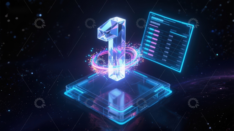 高清大图下载【趣麦麦图】数字一号与数据界面的科技展示