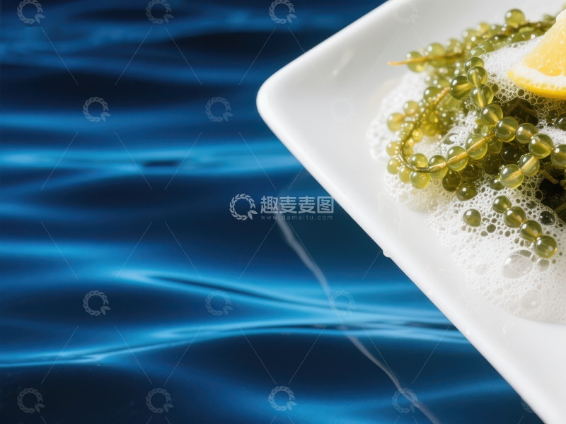 高清大图下载【趣麦麦图】海葡萄配柠檬，清新海洋风味