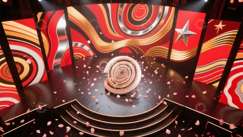 高清大图下载【趣麦麦图】炫彩舞台设计，光影交织的视觉盛宴