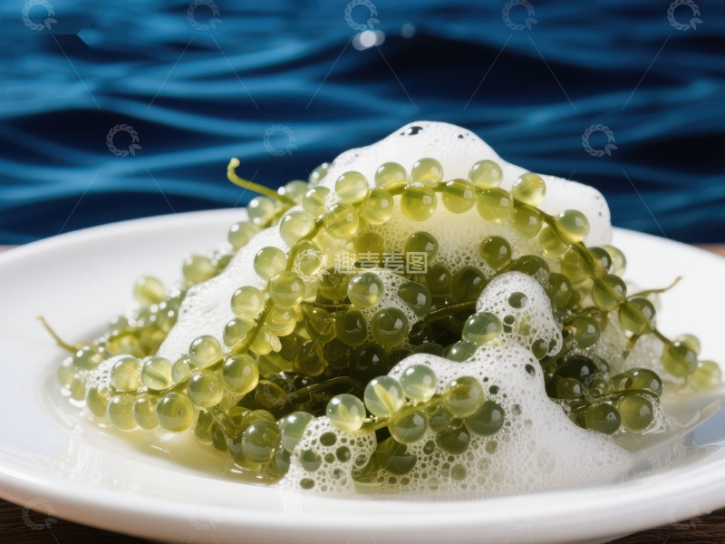 高清大图下载【趣麦麦图】海葡萄与泡沫的清新组合