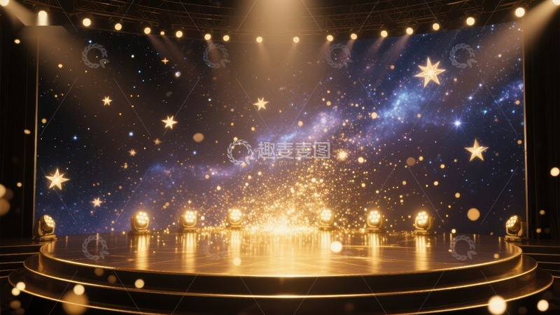 高清大图下载【趣麦麦图】星空舞台灯光璀璨