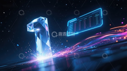 数字一号与科技元素的未来感设计