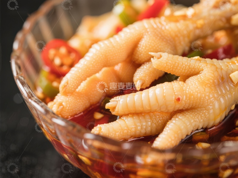 高清大图下载【趣麦麦图】麻辣鸡爪，美味诱人