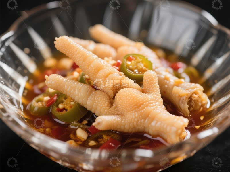 高清大图下载【趣麦麦图】泡椒凤爪，麻辣鲜香的美味佳肴