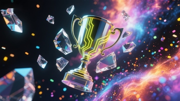 璀璨奖杯与晶莹钻石