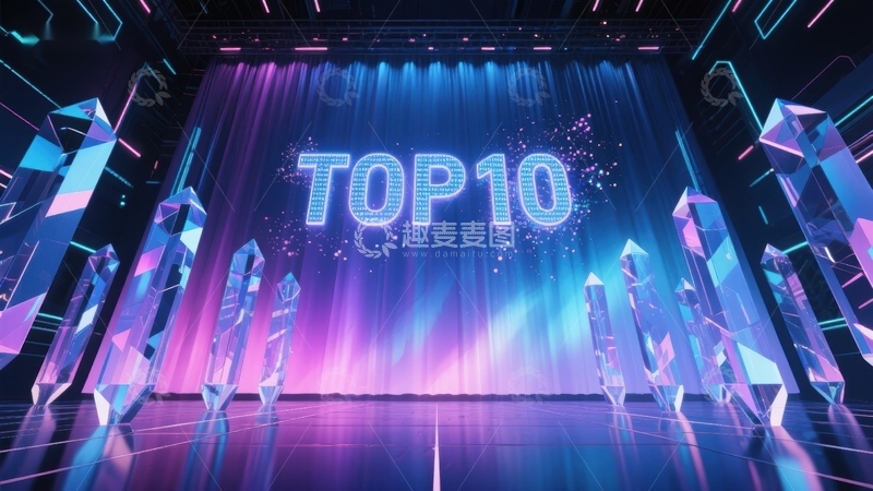 高清大图下载【趣麦麦图】霓虹灯光下的TOP10舞台