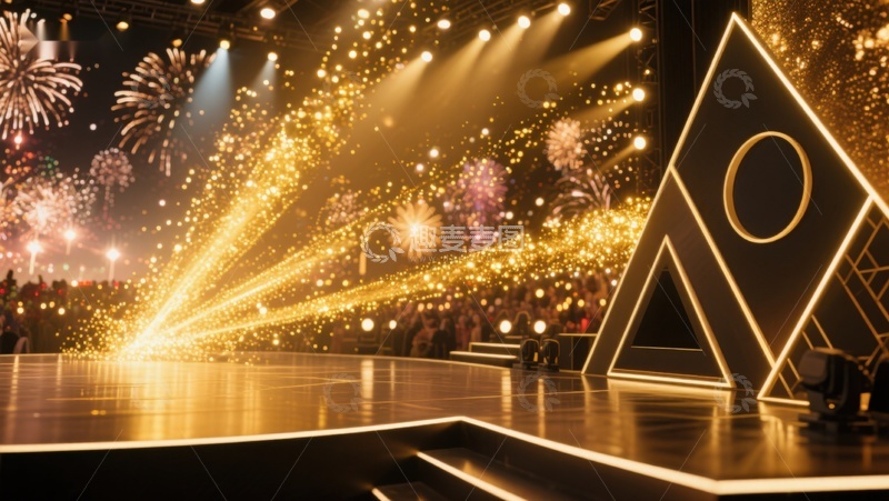 高清大图下载【趣麦麦图】璀璨舞台烟花绽放
