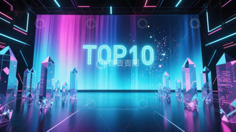 高清大图下载【趣麦麦图】TOP10霓虹灯效水晶舞台