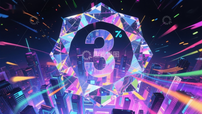 高清大图下载【趣麦麦图】霓虹都市中的数字艺术