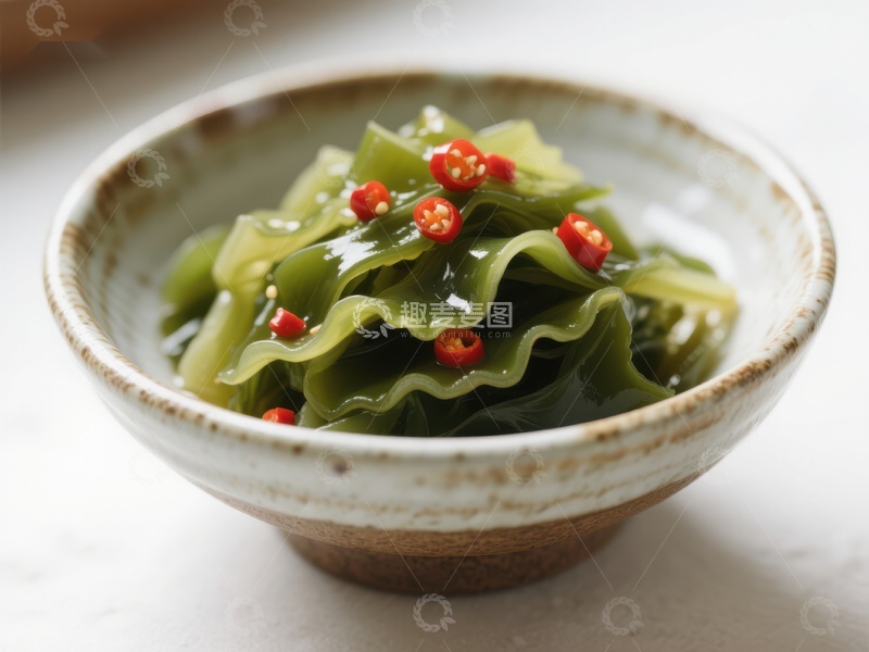 高清大图下载【趣麦麦图】辣味海带小菜