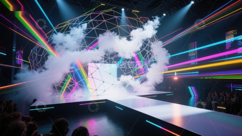 高清大图下载【趣麦麦图】炫彩灯光下的未来舞台