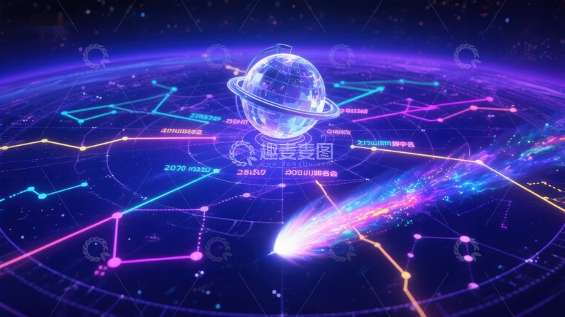 高清大图下载【趣麦麦图】未来科技网络与星球的视觉艺术