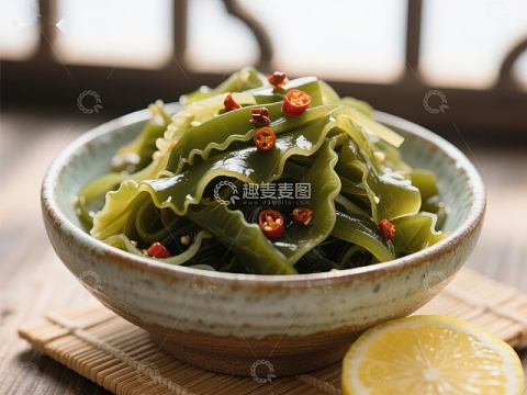 海带拌辣椒，清新柠檬点缀