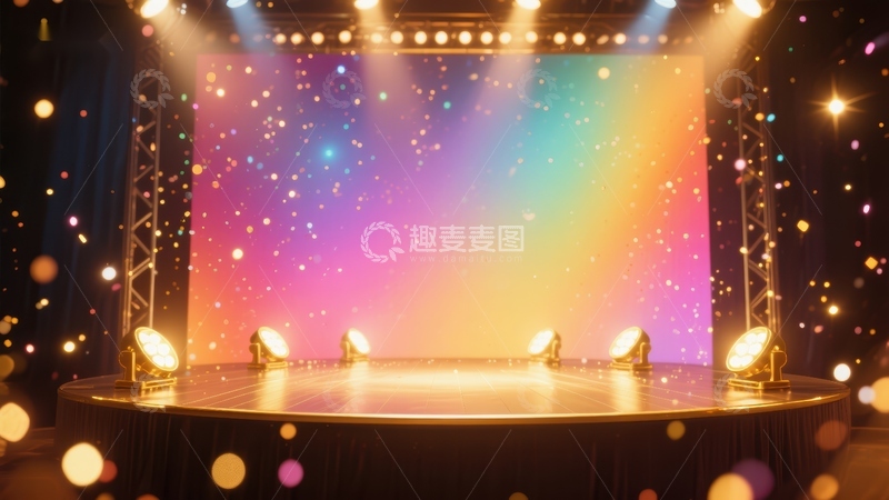 高清大图下载【趣麦麦图】炫彩舞台灯光效果