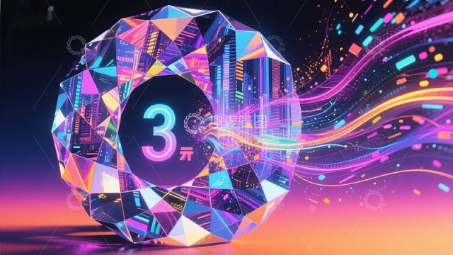 数字艺术：霓虹色彩与未来城市