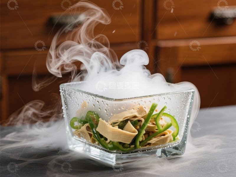 高清大图下载【趣麦麦图】热气腾腾的蔬菜面碗