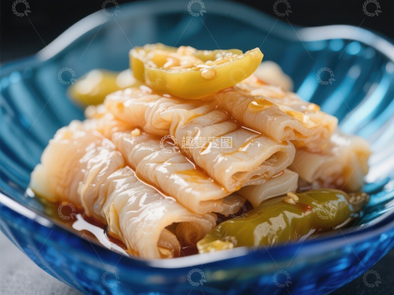 高清大图下载【趣麦麦图】酸辣猪肚卷，美味可口的家常菜