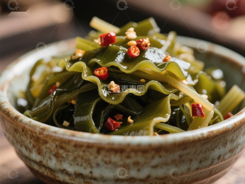 高清大图下载【趣麦麦图】美味海带凉拌菜