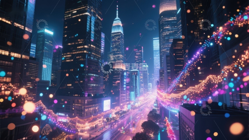 高清大图下载【趣麦麦图】未来都市夜景