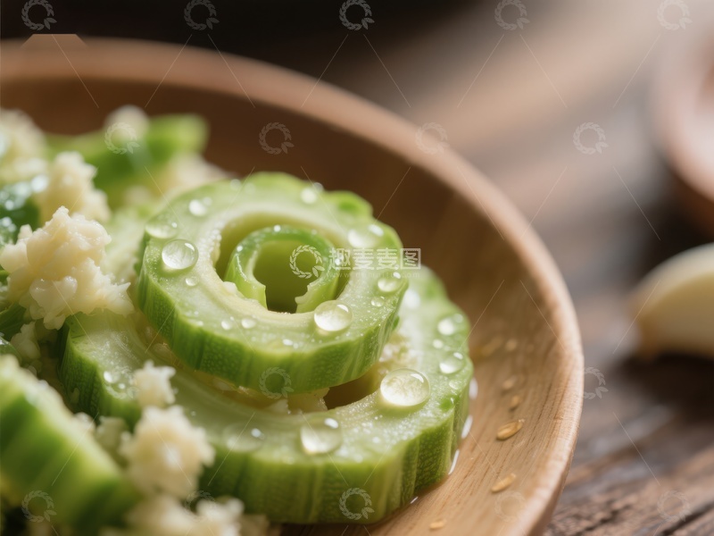 高清大图下载【趣麦麦图】清脆黄瓜片配蒜蓉