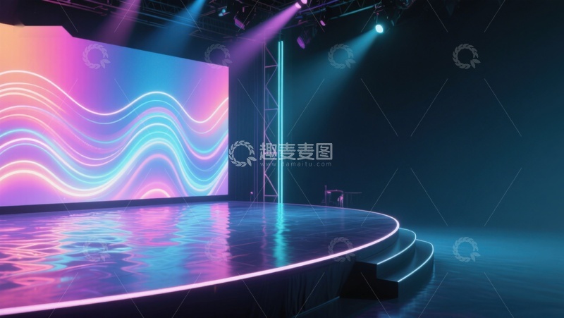 高清大图下载【趣麦麦图】霓虹光影舞台