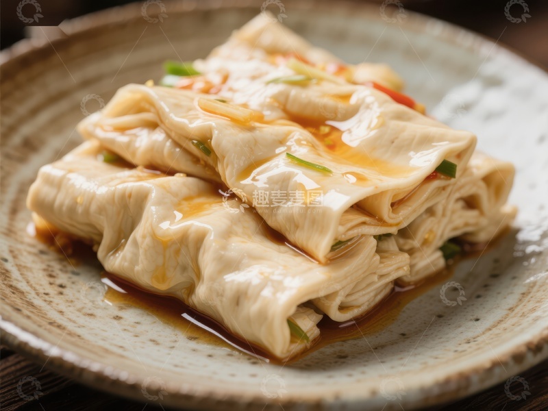 高清大图下载【趣麦麦图】美味春卷，酱汁淋漓