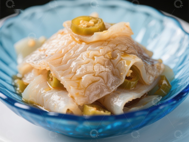 酸辣鱼片配青椒，清新美味